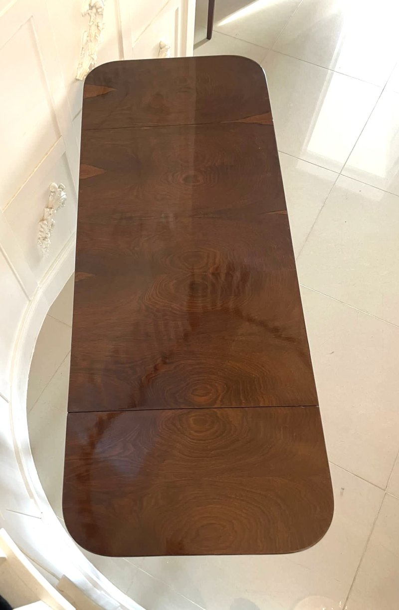 Fine Quality Small Antique Regency Brass Inlaid Rosewood Freestanding Sofa/Side Table - Image 3